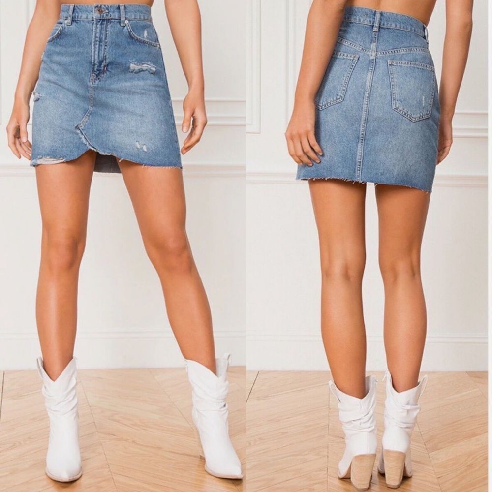 Free people hallie denim skirt women’s size 31